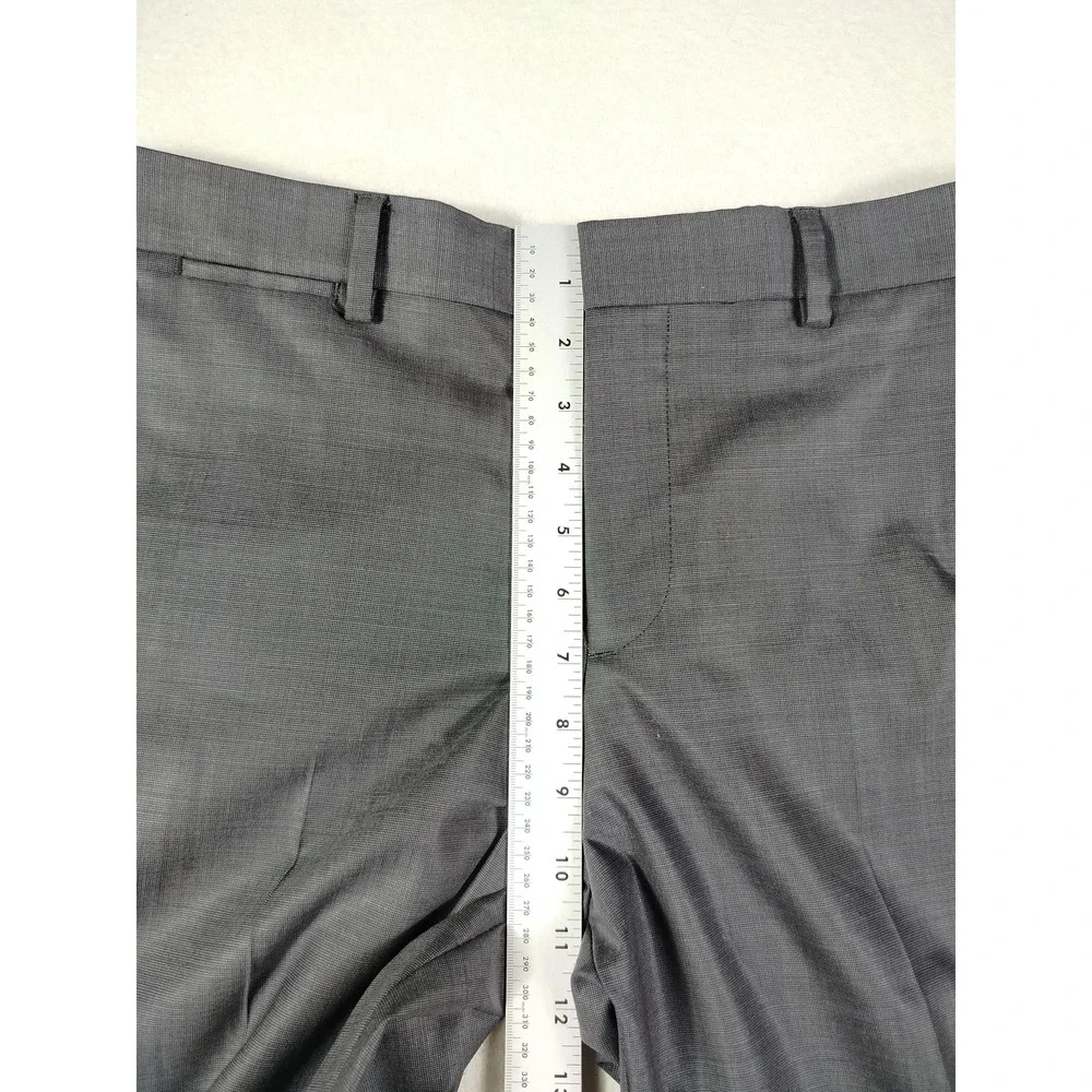 Express Photographer Pants Mens 32 Gray Check Wool Blend Dress Slacks Office